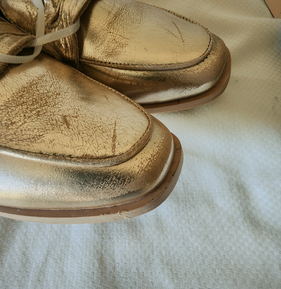 Jack Rogers Classic Preppy Penny Loafers – Size 4M | NWD | Metallic Gold - Picture 12 of 13